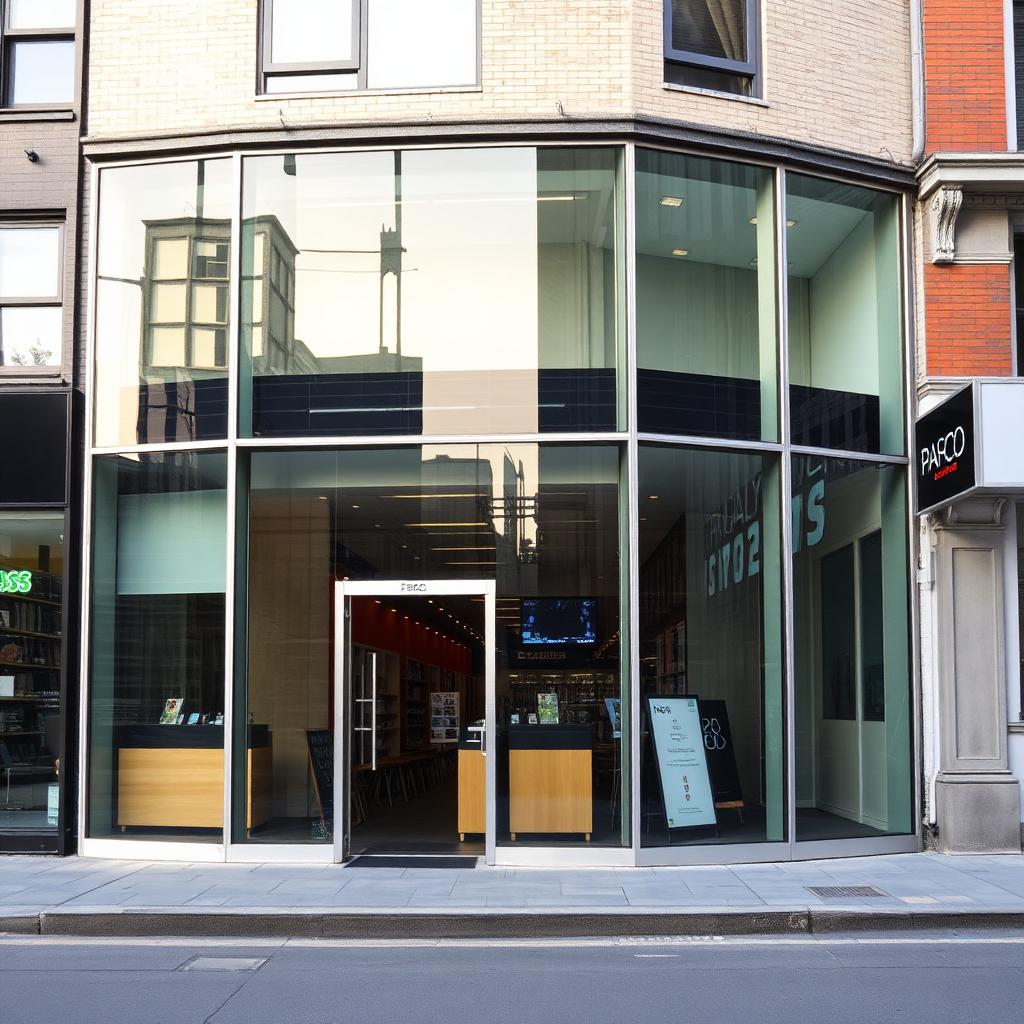 Glass shopfront installation